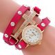 Hot Lady Girl Rhinestone Pu Leather Weave Wrap Strap Quartz Bracelet Wrist Watch Armbanduhren Bild 12