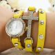 Hot Lady Girl Rhinestone Pu Leather Weave Wrap Strap Quartz Bracelet Wrist Watch Armbanduhren Bild 4