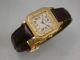 Seltene Feine Cartier Santos Klassik Gold 750 Faltschließe Handaufzug Kal.  21 Armbanduhren Bild 4