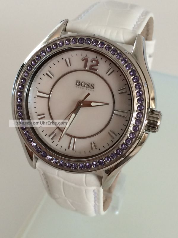 Hugo Boss Edle Damenuhr Weiß 1502266 Armbanduhren Bild