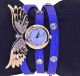 Uhr Armbanduhr Damenuhr Lederarmband Armband Engel Flügel Punk Strass Nieten Armbanduhren Bild 8
