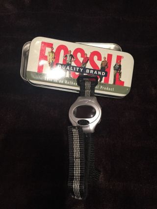 Fossil Armbanduhr,  Kinderuhr,  Klettband Uhr Schwarz - Silber Bild