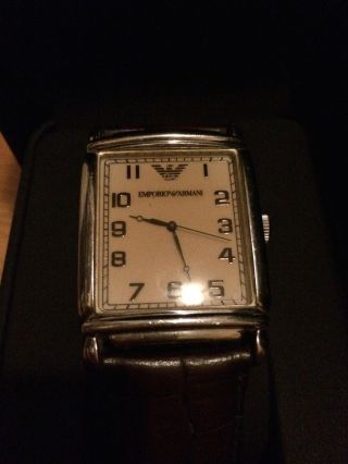 Verkaufe Eine Emporio Armani Uhr Mit Braunem Lederarmband Ovp Sehr Schöne Uhr Bild