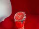Neue Quarz Armbanduhr In Trendigem Rot/chrom Wunderschön Armbanduhren Bild 1