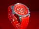 Neue Quarz Armbanduhr In Trendigem Rot/chrom Wunderschön Armbanduhren Bild 5