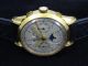 Heuer Triple Kalender Mondphase Vergoldet Carrera 12 Dato - Fehlproduktion - Rar Armbanduhren Bild 3