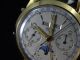Heuer Triple Kalender Mondphase Vergoldet Carrera 12 Dato - Fehlproduktion - Rar Armbanduhren Bild 5