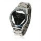 Unisex Transparent Triangle Dial Analog Uhren Edelstahl Armbanduhr Quarz Watch Armbanduhren Bild 1