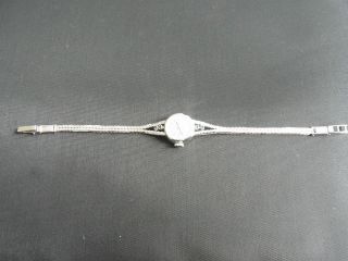 Damenarmband Uhr - Handaufzug - Von Noblesse 17 Jewels In 835 Silber Bild