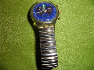 Swatch Uhr Special 100 Jahre Olympia Metallflexarmband Mit Chronograph Analog Bild