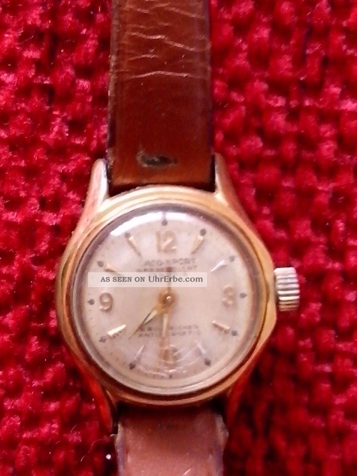 Laco Sport Damenarmbanduhr,  Handaufzug,  Lederarmband,  Vintage Armbanduhren Bild