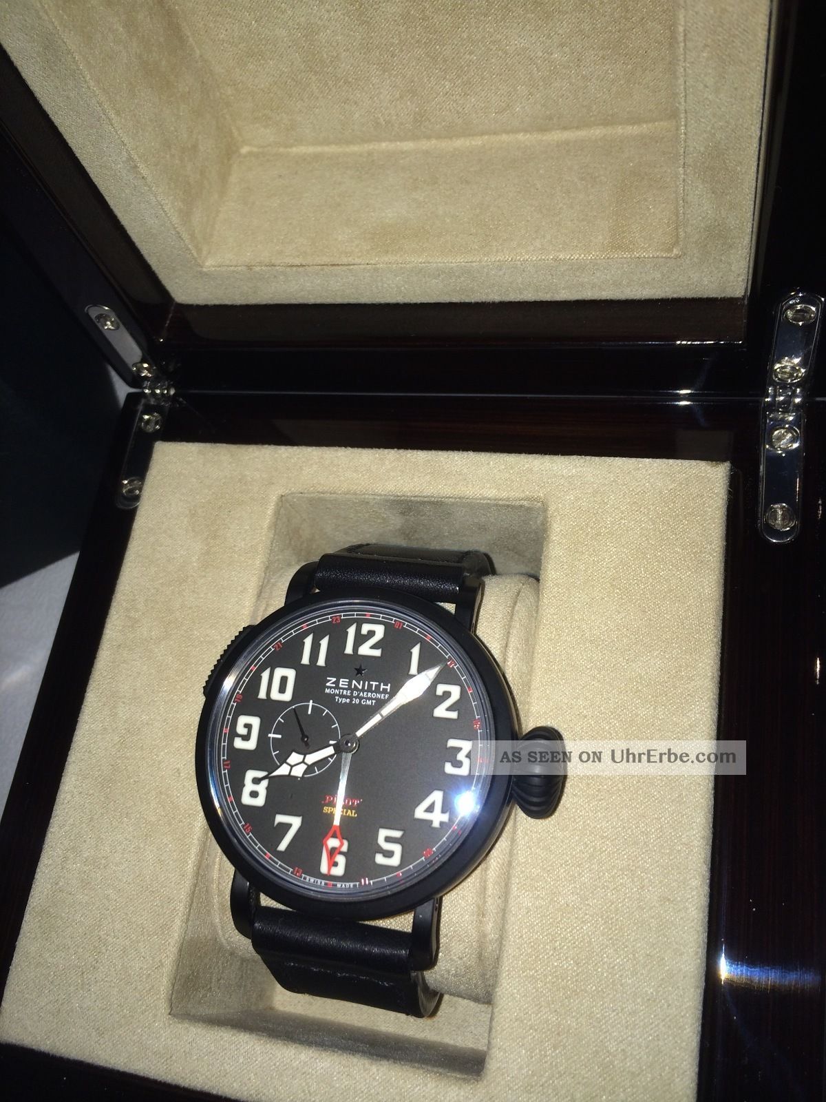 Zenith Uhr Pilot Special Montre D`aeronef Black Limited Edition Eine Von 500 Armbanduhren Bild
