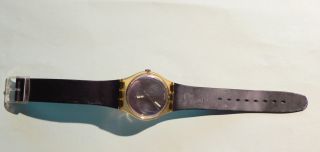 Swatch Uhr Silber - Modell ? - Kunststoffarmband - Batterie Leer - 80er Jahre Bild