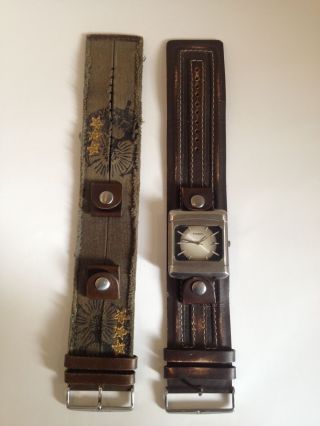 Fossil Armbanduhr Mit Wechselarmband Leder Textil Bild