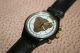 Swatch Chrono,  Schwarzes Lederarmband Armbanduhren Bild 3