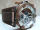 Stuehrling Stainless Steel Case Blue Calfskin Chronograph Schweizer Uhrwerk Armbanduhren Bild 6