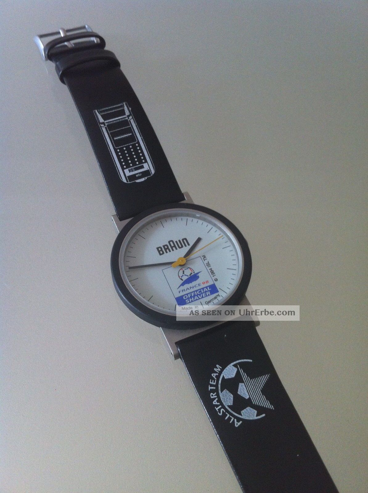Braun Aw10 Type 4789 Fussball Wm France 98 Uhr Armbanduhr Design D.  Lubs Armbanduhren Bild