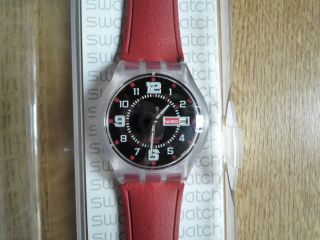 Swatch Armbanduhr Rot Schwarz Top 933 Bild