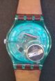 Swatch Gent Turquoise Mit Lederarmband Armbanduhren Bild 3