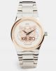 Kenzo Paris ● Armbanduhr Uhr Tigerkopf Silber Rose Tiger Np285€ Armbanduhren Bild 1