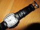 Guess Damenuhr Schwarz Mini Prism Squared W12075l2 Leder Kroko Glitzer Armbanduhren Bild 3