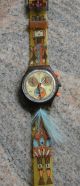 Swatch Chrono Sco100 Dancing Feathers Orig.  Verpackung - Ex Sammlung Armbanduhren Bild 3