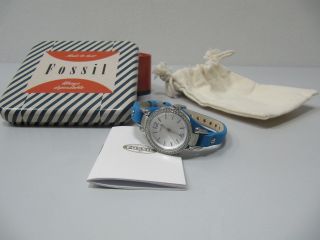 Fossil - Damen Leder - Armbanduhr 26mm Edelstahl - Gehäuse,  Mineralglas - Es3474 - Bild
