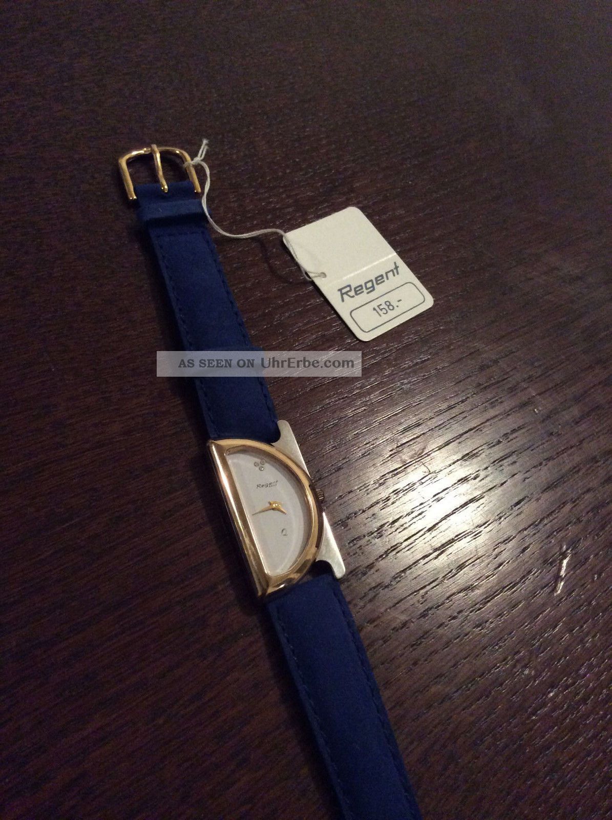 Regent Damen Uhr Armbanduhr Armband Uhr Blau Leder Armbanduhren Bild