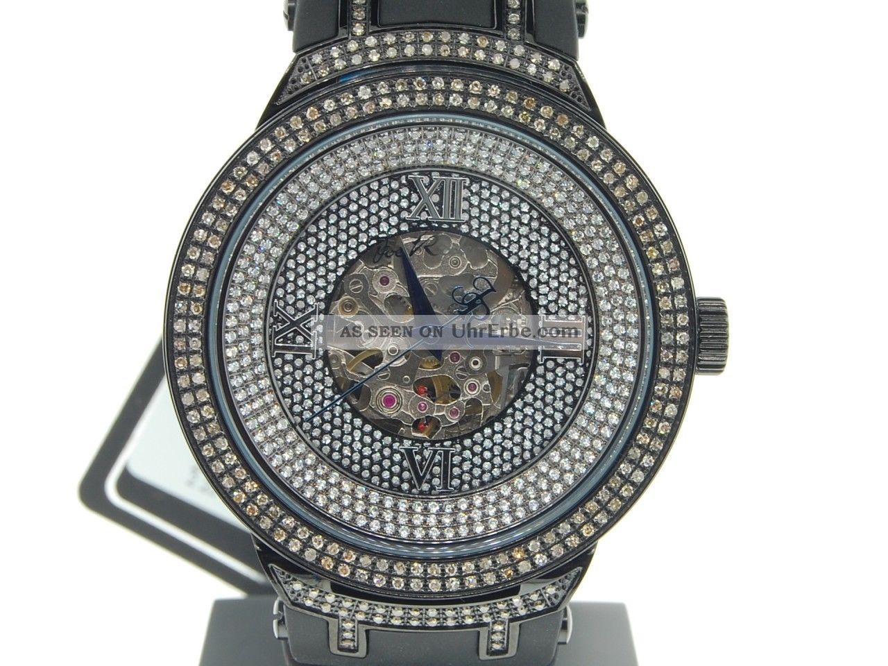 Mann - Joe Rodeo Master Automatik Schwarz Diamond Finish Uhr Jojino 2.  20 Ct Jjm73 Armbanduhren Bild