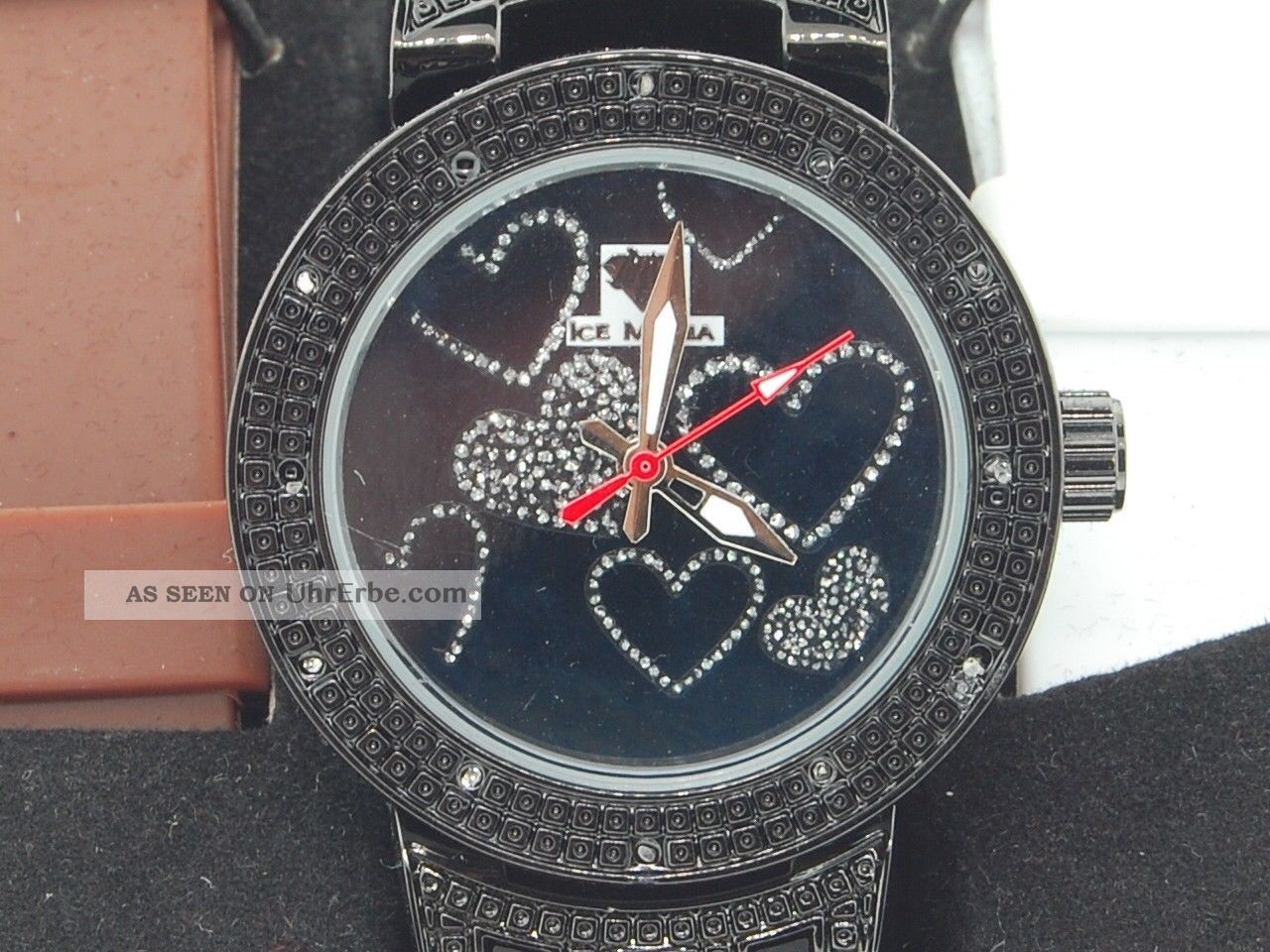 Damen Ice Mania Jojo Jojino Joe Rodeo Diamant Uhr Master Herz - Schwarze Iml5018 Armbanduhren Bild