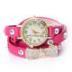 Damen Retro Leder Armbanduhr Bowknot Schmetterling Quartz Uhr Armreif Armband C5 Armbanduhren Bild 11