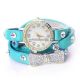 Damen Retro Leder Armbanduhr Bowknot Schmetterling Quartz Uhr Armreif Armband C5 Armbanduhren Bild 8