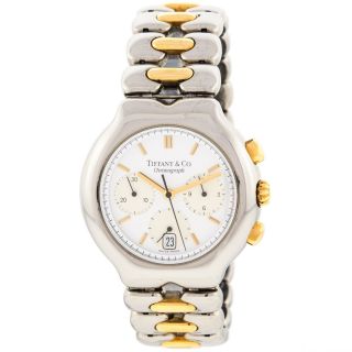 Armbanduhr Tiffany & Co.  M0322 18k Gelbgold Edelstahl Armband Herren Uhr Bild