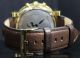 Marc Ecko Herren Der Burner Chronograph Gold - Ton - Fall Dreiertakt Leder Uhr Armbanduhren Bild 6