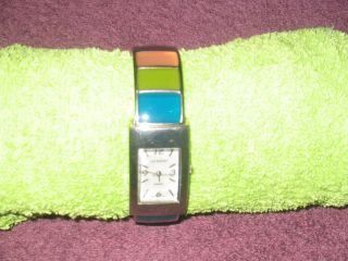 Damen Armbanduhr - Spangenuhr - Uhr - Kim Rogers - Versilbert - Farbig Abgesetzt Bild
