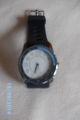 Herren Armbanduhr Uhr Herrenuhr Blau Siliconband 1/4 Ring Ist Hellblau Look Armbanduhren Bild 2