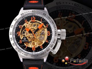 Orkina Xxxl Herrenuhr Herren Automatik Skelettuhr Mechanikuhren Armbanduhr Uhr Bild