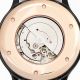 Jobo Automatic Herren Armbanduhr Edelstahl Rose Vergoldet Glasboden Leder Armbanduhren Bild 2