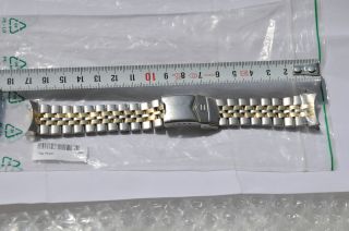 Tag Heuer Armband 607/410 Massiv Stahl / Gold Steganstoß 22mm Bi - Col Bild