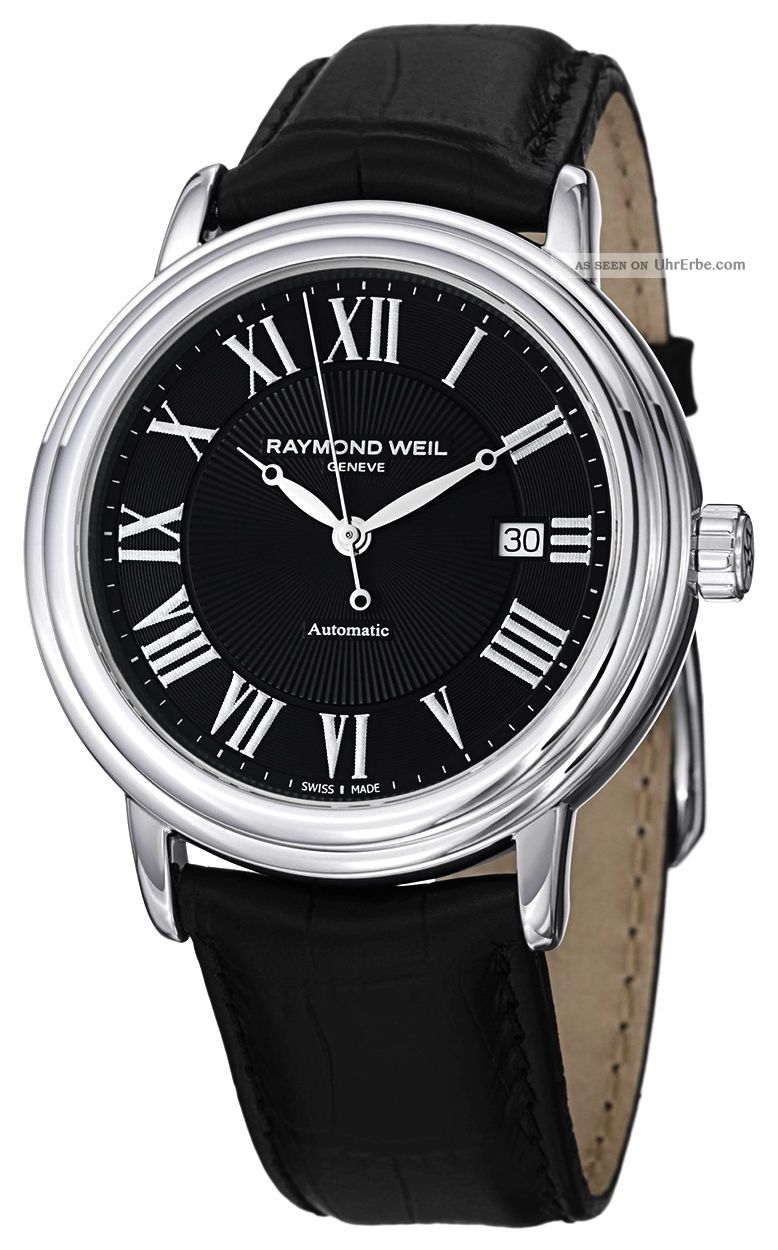 Raymond Weil Maestro Automatische Stahl Herren Band Watch Calendar 2847 - Stc - Armbanduhren Bild