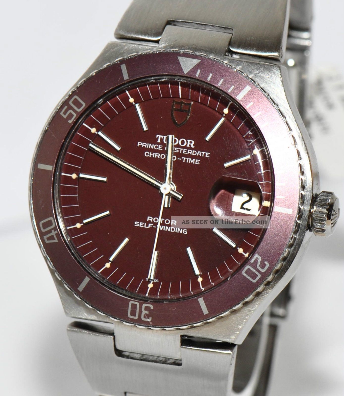 Tudor Prince Oysterdate Chrono - Time Stahl Uhr Ref.  9121 Box Automatik Armbanduhren Bild