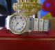 Cartier Santos Achteck - Gelbgold Edelstahl Mit Datums Anzeige Armbanduhren Bild 1