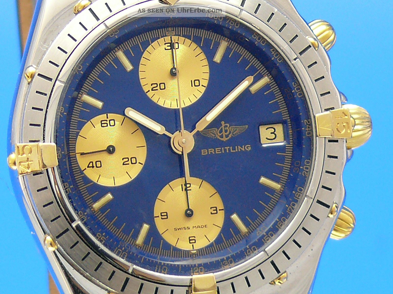 Breitling Chronomat Chronograph Stahl/gold - - Ankauf Von Luxusuhren - - Armbanduhren Bild