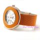 Designer Kettenedelstahlgewebe Orange Sport Chronograph Uhr Armbanduhren Bild 9