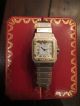 Cartier,  Santos De Cartier,  Edelstahl,  18k,  750 Gelbgold,  Diamanten - Lunette. Armbanduhren Bild 10