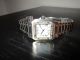 Cartier,  Santos De Cartier,  Edelstahl,  18k,  750 Gelbgold,  Diamanten - Lunette. Armbanduhren Bild 7