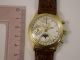 Traum Chronograph Vollkalender Hau Massiv Gold 750 Automatik Schweres Modell Armbanduhren Bild 6