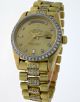 Rolex Oyster Perpetual Day - Date 18048 President 18kt.  Gold Mit Diamanten - Box Armbanduhren Bild 2
