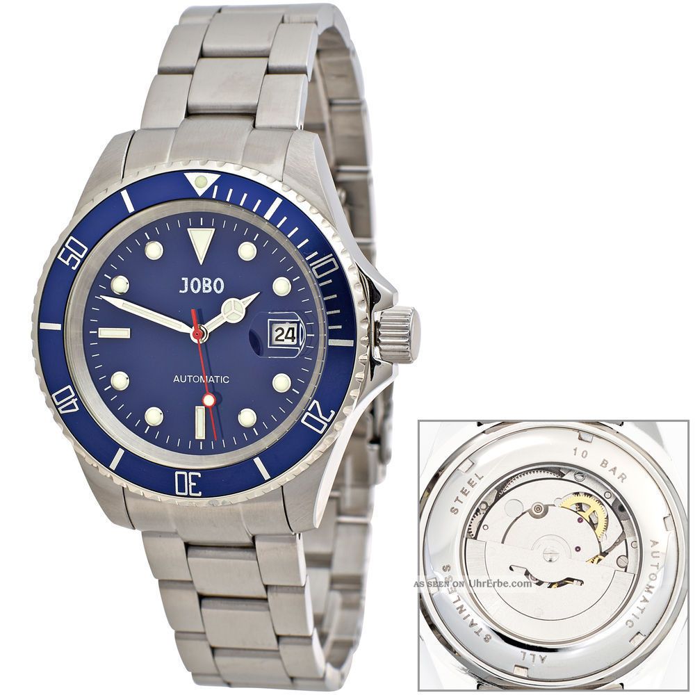 Jobo Automatik Herrenuhr Herrenarmbanduhr Uhr Glasboden Armbanduhr J - 41898 Armbanduhren Bild