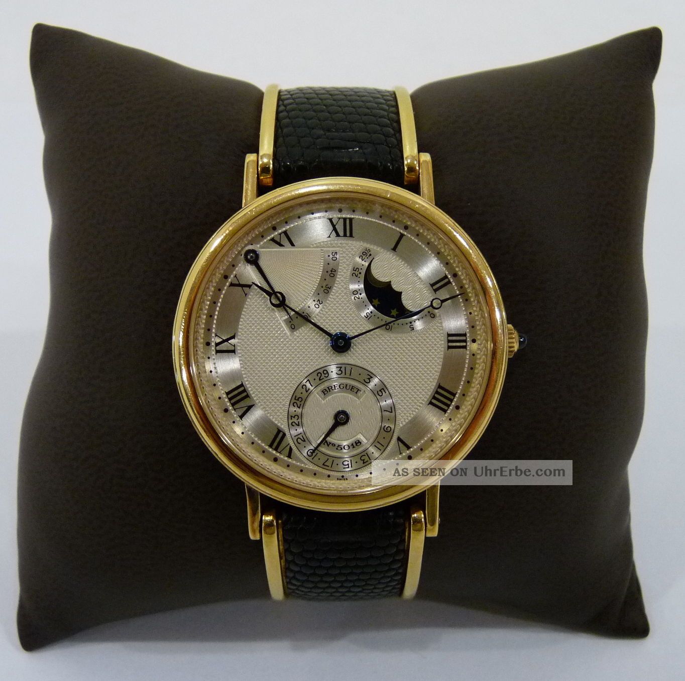 Orig.  Breguet Classique Armbanduhr No.  5018 750 Gelbgold Mondphase Ref.  3130ba Armbanduhren Bild